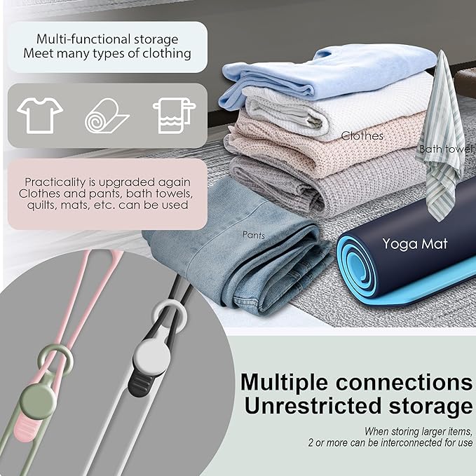 Nearockle 24Pcs Silicone Cable Straps Cord Organizer for Bundling Earphone, Phone Charger, Computer Cords, Reusable Cable Ties Wire Organizer in Home,Office,Kitchen,School (4 Colors)