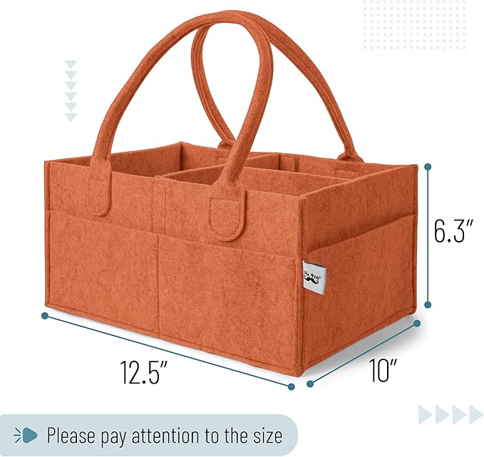 Mr. Pen- Baby Diaper Caddy Organizer, Rustic Warmth, Nursery Storage Bin and Car Organizer for Diapers and Baby Wipes