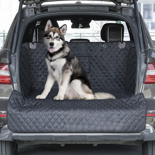 Dog Cargo Liner for SUVs - Waterproof Large Non-Slip Pet Trunk Mat with Bumper Flap Protector, Universal Fit for SUVs, Sedans, Vans
