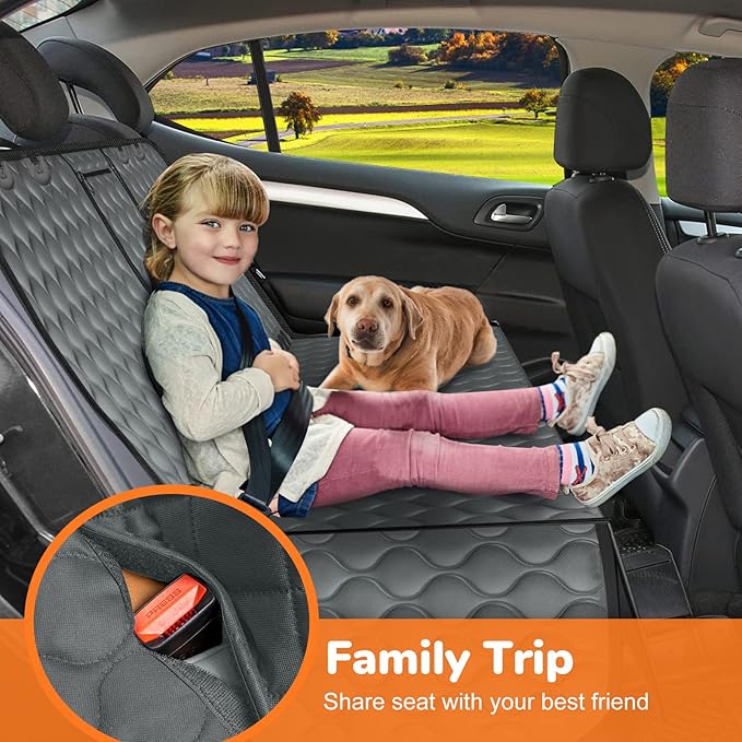 URPOWER Dog Car Seat Cover for Back Seat - Waterproof Car Seat Protector for Child Carseat & Pets, Nonslip Car Seat Covers for Cars, SUVs & Small Trucks