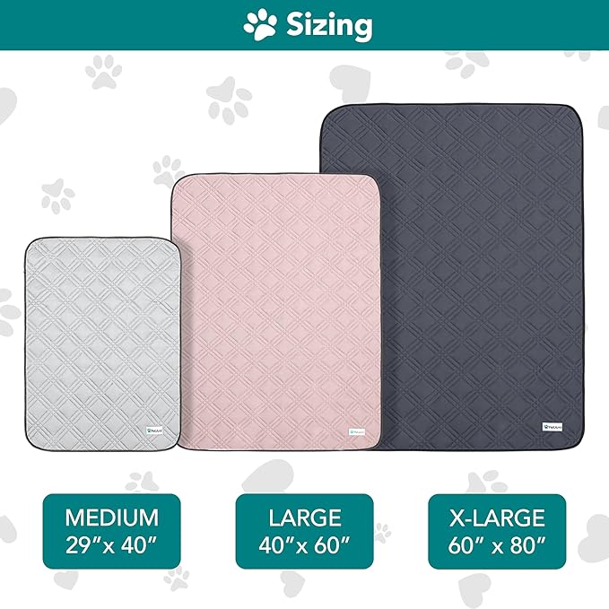 PetAmi Waterproof Cooling Mat for Dog, Premium Pet Cooling Blanket for Bed Crate, Anti Slip Indoor Dog Cool Pad for Sleeping, Q-MAX Large Sofa Couch Cover Mat for Cat, Pink, 40x60