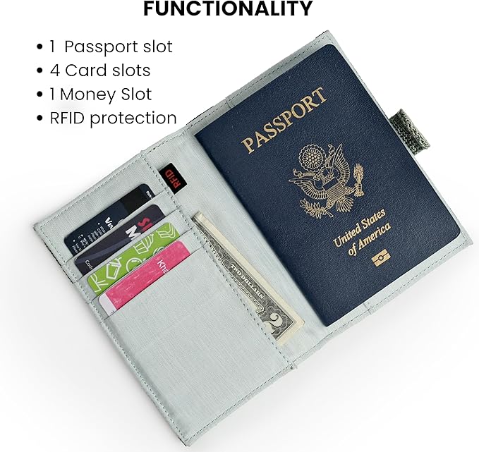 Sherpani Vienna, RFID Blocking Passport Holder, Travel Passport Cover Wallet, Travel Documents Organizer Protector for Women, Travel Gift (Morocco)