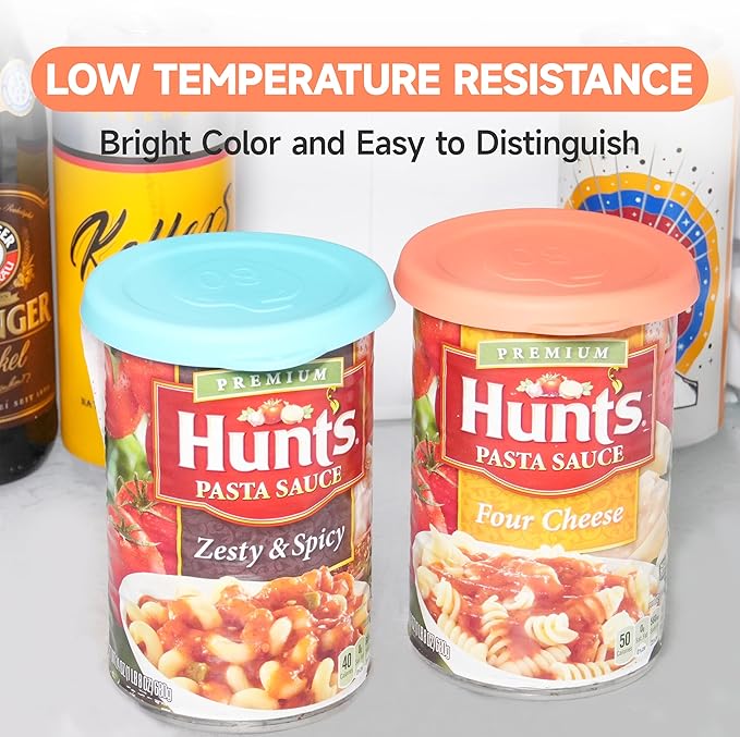1PCS 3.5-inch/8.2cm Silicone Can Lids for Hunt's | Starkist | Kirkland | Progresso Can, Food Sealing Lids for 3.5-inch Can, Can Cover Topper for Canned Good, Freezer Dishwasher Safe (Can NOT Included)