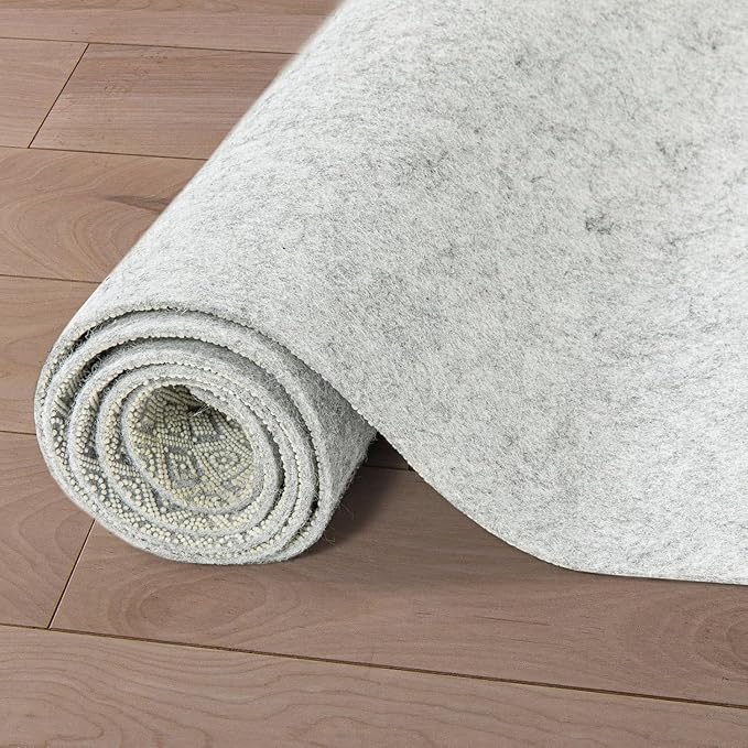 WELL WOVEN Premium 1/4" Thick Felt Rug Pad 3x10 - Non Slip Rubber Backing for Hard Floors & Carpet - Easy Cut to Size for Custom Fit - Superior Cushioning & Floor Protection Shield