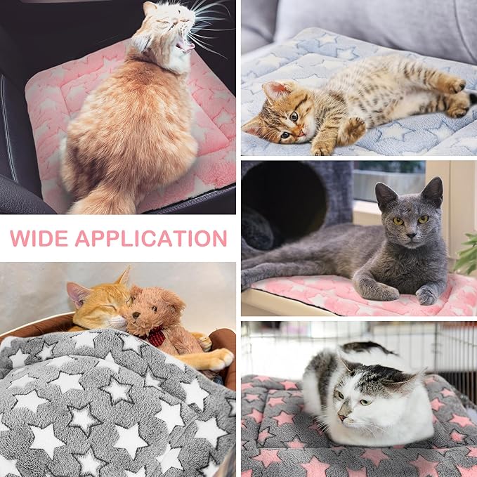 VitalCozy 4 Pcs Winter Dog Crate Pads, Ultra Soft Warm Washable Dog Cat Bed Mat for Pet Crate Comfortable Replaceable Reversible Kennel Pad for Small, Medium, Large Dogs(18 x 14 x 1.6 Inch,Colorful)