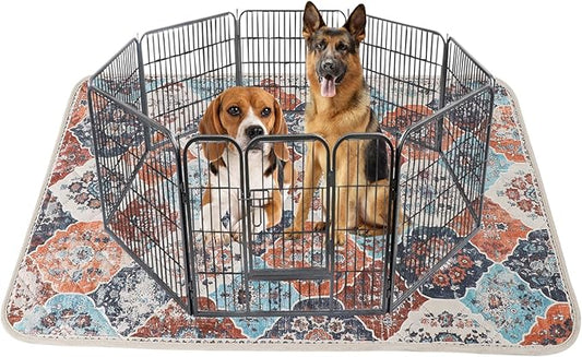 IEUUMLER Washable Pee Pads for Dogs, 1 Pack Reusable Pee Pads for Dogs Non-Slip Grip, Super Absorbent Waterproof Puppy Pads for Potty Training, Playpen, Crate, Whelping Box EU011 (Orange,71" x 71")