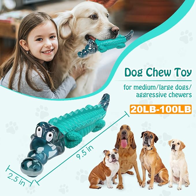Jeefome Dog Toys for Aggressive Chewers - Tough, Indestructible Dog Chew Toys for Large, Medium, Small Breed Dogs to Keep Them Busy