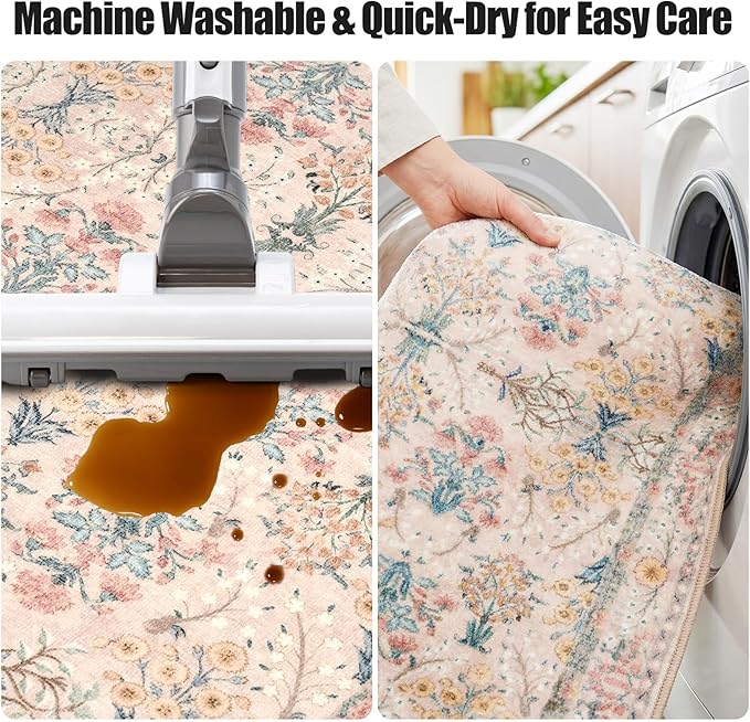 Kitchen Rug Set 3Pcs, Boho Rug Sets Non Slip Washable for Floor Thick Farmhouse Kitchen Decor Runner Rugs for Kitchen, Entryway，Laundry, Hallways 20''x32''+20''x48''+20''x59