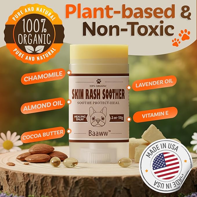 Dog Irritated Skin Relief - Hot Spot Soother Skin Treatment Moisturizer, Anti-Itch & Allergy Dog Lotion, All-Natural Rash Cream for Canine - Soothing Relief for Dry Itchy Coat, Balm 2oz - 2 Pack