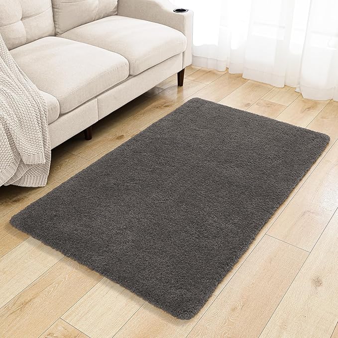 Taupe Bathroom Rugs 36"x60" - Extra Large Microfiber Bath Mat, Non Slip Absorbent and Washable Bathroom Rug, Plush Fluffy Floor Mat - Ideal for Spacious Bathrooms or Bedrooms