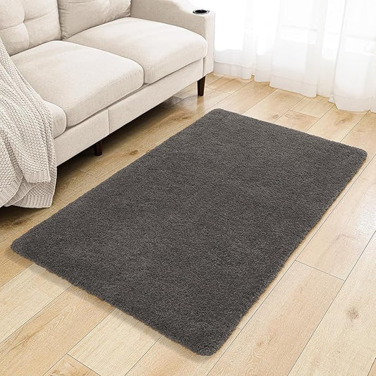 Taupe Bathroom Rugs 36"x60" - Extra Large Microfiber Bath Mat, Non Slip Absorbent and Washable Bathroom Rug, Plush Fluffy Floor Mat - Ideal for Spacious Bathrooms or Bedrooms