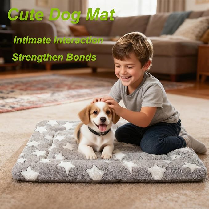 Dog Bed Mat 4 Pcs - Reversible Dog Crate Bed Mats, Soft & Breathable Kennel Pad, Durable Crate Bed for Small Dogs & Cats