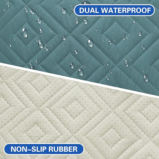 2026 Waterproof Bed Sofa Blanket (52"x82") Comfy Couch Sofa Mat for Dog Pets with Anti-Slip Back, Universal Incontinence Lightweight Liner Pad for Furniture Car Picnic etc Durable Washable, Lake Blue