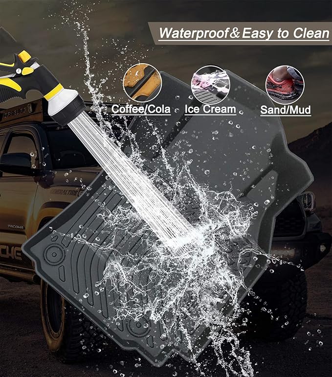 Aiqiying Floor Mats Compatible with Honda Accord 2013-2017 Models，All Weather Carpet Liners Waterproof Durable Custom-Fit Front Rear Full Set Protection TPE Accessories