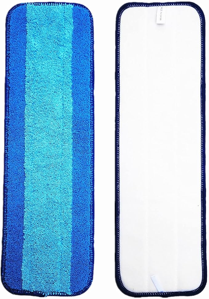 18" Microfiber Mop Replacement Pads for Dry/Wet Mop Floor Cleaning Pad Compatible with Bona Floor Care System (5 Pack)