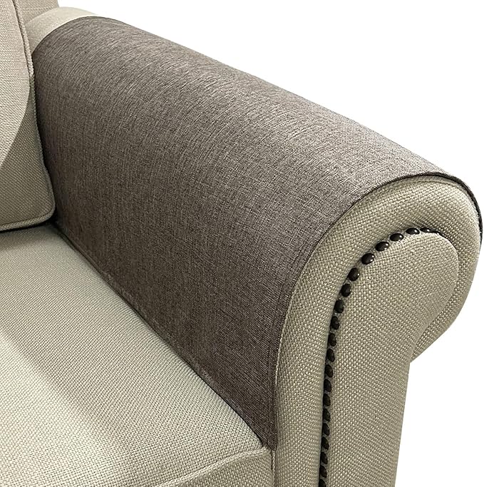 NOYOURS Couch Arm Covers, Anti-Slip Sofa Armrest Cover for Recliner, 2pc Washable Sofa Arm Covers, Dogs Cats Pet Scratch Proof Couch Arm Protectors, Coffee, 20x24inch