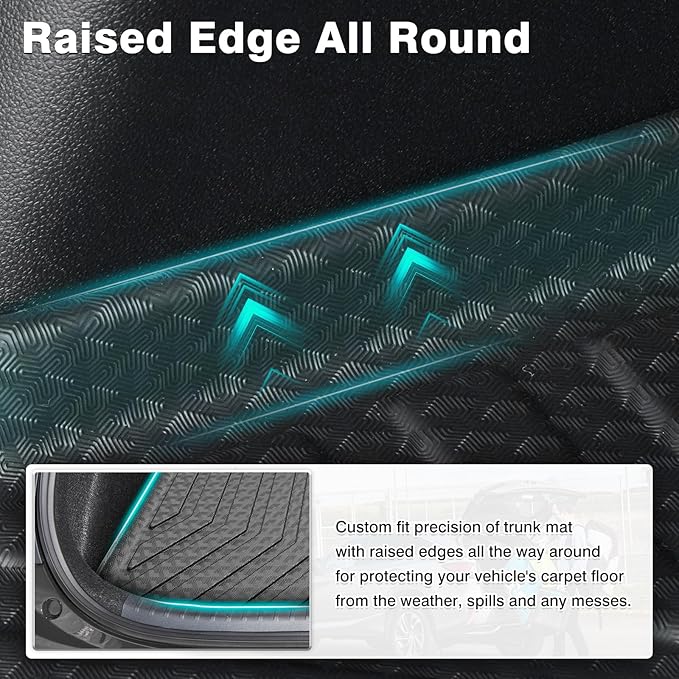 Mixsuper Custom Fit Cargo Liner for 2019-2025 Toyota Corolla Hatchback, Not Fit Sedan Model, All Weather Cargo Mat Rear Trunk Liner Black