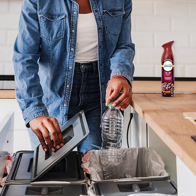 Febreze Air Effects Odor-Fighting Air Freshener Apple Cider, Cranberry Tart, Heavy Duty Crisp Clean, 8.8 oz. Aerosol Can, Pack of 3