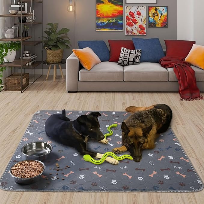 Washable Pee Pads for Dogs , 2Pack Large Reusable Puppy Pads 34"x36" Waterproof Pet Training Pads, Non Slip Fast Absorbent Whelping Pee Pads for Dog Playpen Crate Potty Floor Couch