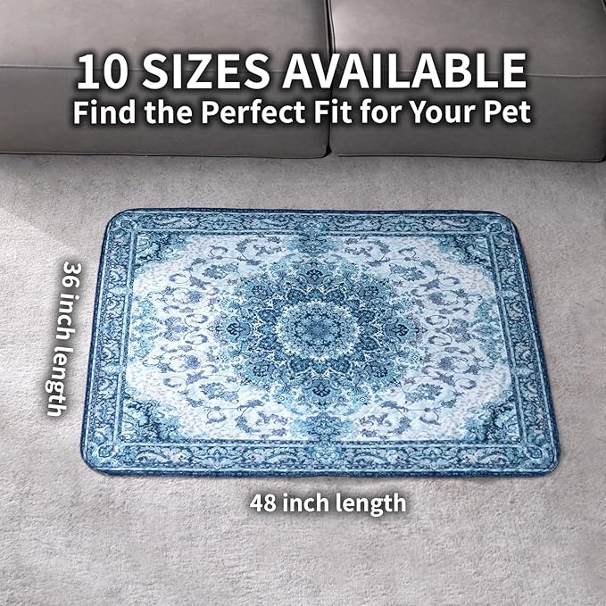 Dog Pee Pads Training Pads Upgrade Triple Thickness All-Purpose Super Absorbent & Leak-Proof, Quick Dry and Leak-Proof and Odor Control (Blue/Multi, 36" x48"x2PCS)