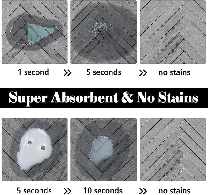 Dog Food Mats for Floors Absorbent, Pet Cat Food Mat - Quick Dry Dog Bowl Mats for Food and Water, Eco-Friendly Boho Pet Supplies 12" x 20"