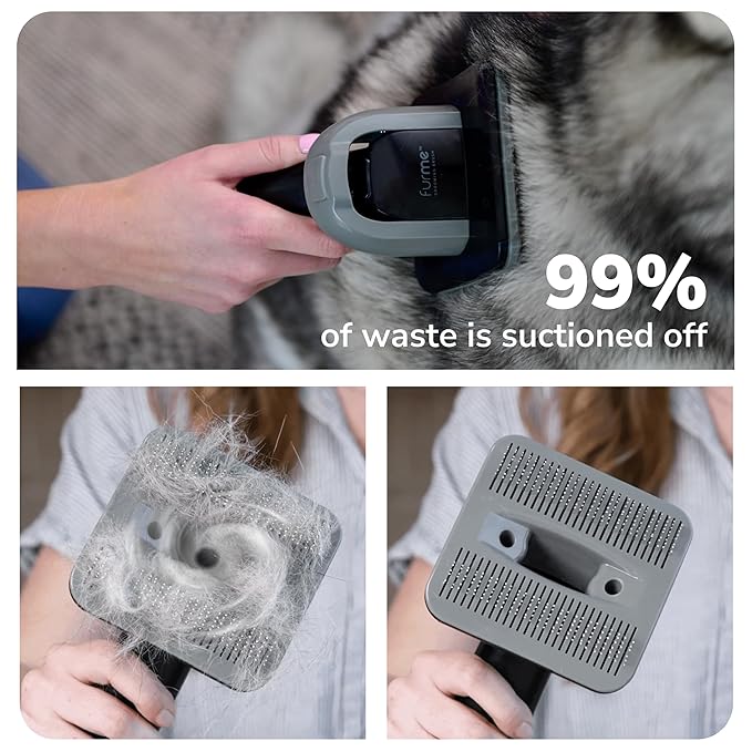 FurMe Professional Pet Grooming Vacuum Kit - Cat & Dog Grooming Kit for Easy Pet Care at Home, Quiet & Safe Dog Hair Remover Machine with Brush, Clipper, Shedding & Cleaner Tools & 2L Canister