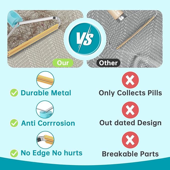 Pet Hair Remover,Deep Cleaning Dog Cat Hair Remover,Pet Hair Removal Tool,Fur Removal Tool,Portable Carpet Scraper Rake,Carpet Rake for Carpet,Car Mat,Couch,Pet Bed,Furniture,Rug(2Pcs)