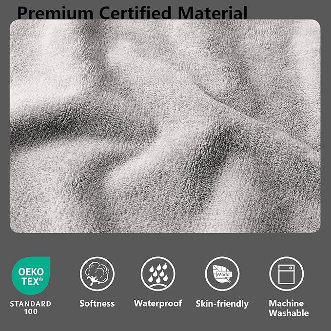 Tuffeel Waterproof Blanket for Couch, Leak Proof Dog Bed Blankets Reversible, Pet Throw Sofa Furniture Protector Machine Washable-68 x82,Black+Lightgrey