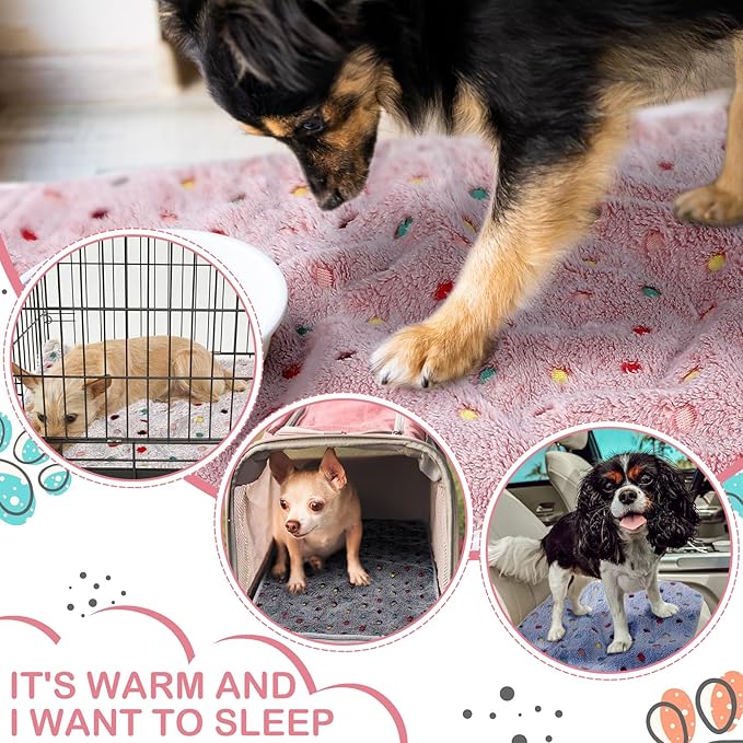 Reginary 4 Pcs Waterproof Guinea Pig Blankets Washable Small Animal Fleece Bedding Guinea Pig Cage Liners Reusable Training Pads Pet Pee Pad Sleep Mat for Hamster(Colorful Dot,35 x 24 Inch)