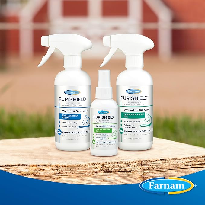 Farnam Purishield Intensive Care Gel, Promotes Healing*, Relief, Protection for 36 Hours*, for Wounds on Horses, Dogs, Cats & Livestock