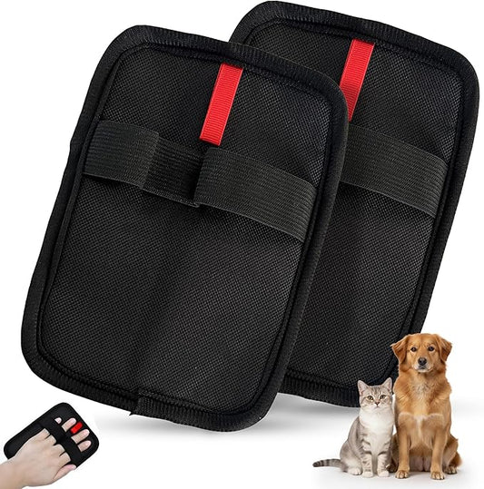 Gelles PREMIUM Electrostatic pet Hair Removal Glove, Reusable The Magic Brush pet Hair Remover, 2-Piece pet Glove Set for Furniture, Clothing, Car Seats, Reusable 2-in-1 Design, 1 Pack
