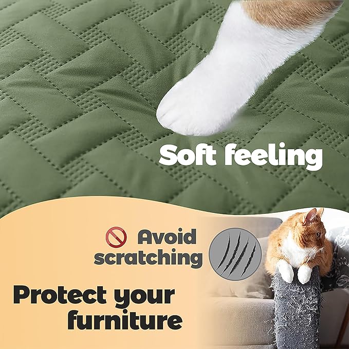 gogobunny 100% Double Sided Waterproof Dog Blanket Soft Pet Bed Cover Reversible Protect Furniture Couch Sofa Car for Puppy Cat Kids (Dark Green/Light Green, 30x70 Inch (Pack of 1))