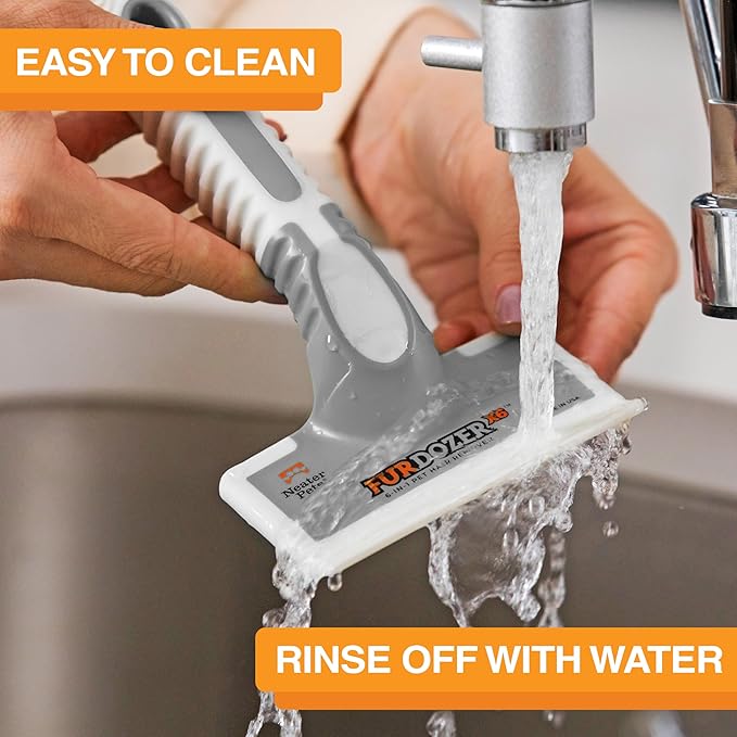 FurDozer Pet Hair Remover & Auto Detailing Tools - Cat & Dog Hair Remover for Carpets, Car Interiors, Couches, Bedding, & Pet Furniture (Gray, (2 Pack) - X6)