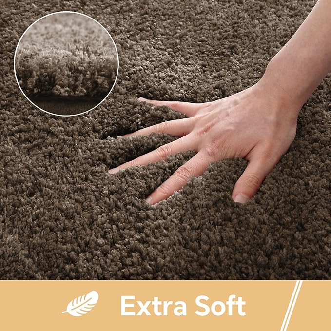 Brown Bathroom Rugs Runner 24"x60" - Long Large Bath Mat, Soft Non Slip Absorbent Microfiber Bathroom Rug, Washable Plush Floor Mat - Perfect for Bedside, Kitchen or Vanity Area