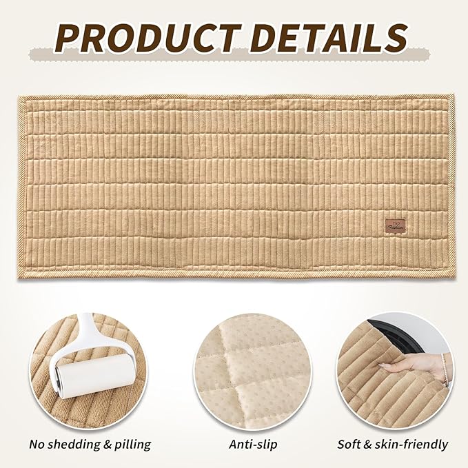 PJLZJFBY Couch Covers for Dogs, Velvet Dog Couch Cover, Pet Couchs Covers for 3-4 Seater, Couchs Protector for Dogs, Sofa Cover for Pets Washable(1PC, Light Brown, 27.5"×94.5", 3-4 Seater)