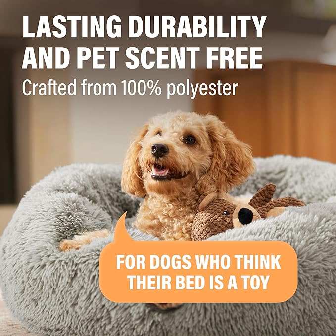 Active Pets Small Dog Bed, Calming Orthopedic Pet Bedding for Anxiety Relief, Joint Support & Comfort, Washable Dog Furniture, SM 25lbs, Pink