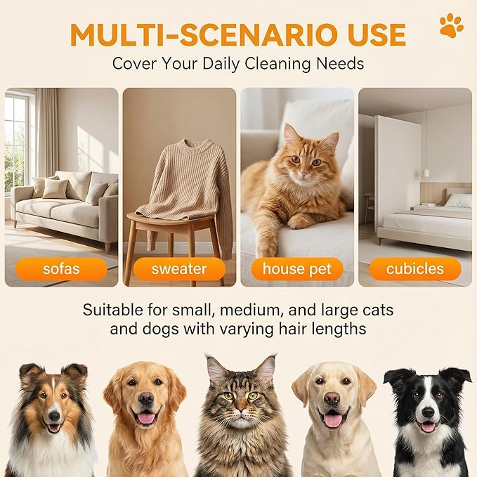 Electrostatic Pet Hair Removal Gloves for Cats & Dogs–Upgraded Reusable Magic Brush Tool for Quick Wiping on Couch, Carpet, Laundry, Car Seat & Pet Beds(3PC-Yellow