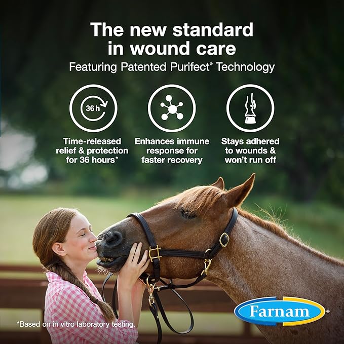 Farnam Purishield Intensive Care Gel, Promotes Healing*, Relief, Protection for 36 Hours*, for Wounds on Horses, Dogs, Cats & Livestock