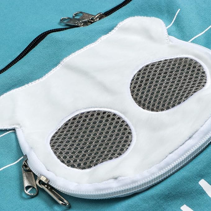 BOMBAXCEIBA Pet Pouch Hoodie Small Pet Carrier,Dog Cat Pouch Hoodie Sweatshirt Kangaroo Pocket Holder, With Ears Women's Fit