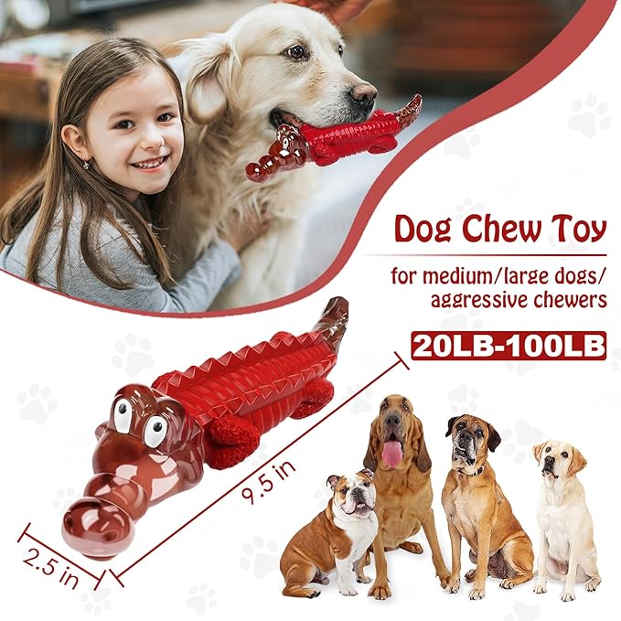 Jeefome Dog Toys for Aggressive Chewers - Indestructible Dog Toy to Keep Them Busy & Reduce Boredom for Small/Medium/Large Breed