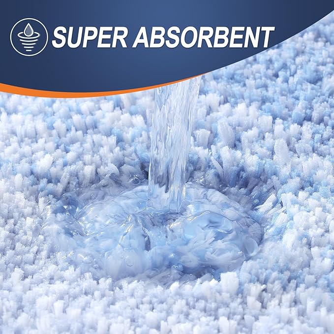 OLANLY Bathroom Rugs Mat 54x24, Extra Soft Absorbent Microfiber Bath Rugs, Rubber Backing, Quick Dry, Machine Washable Bath Mats for Bathroom Floor, Tub and Shower, Home Decor Accessories, Light Blue