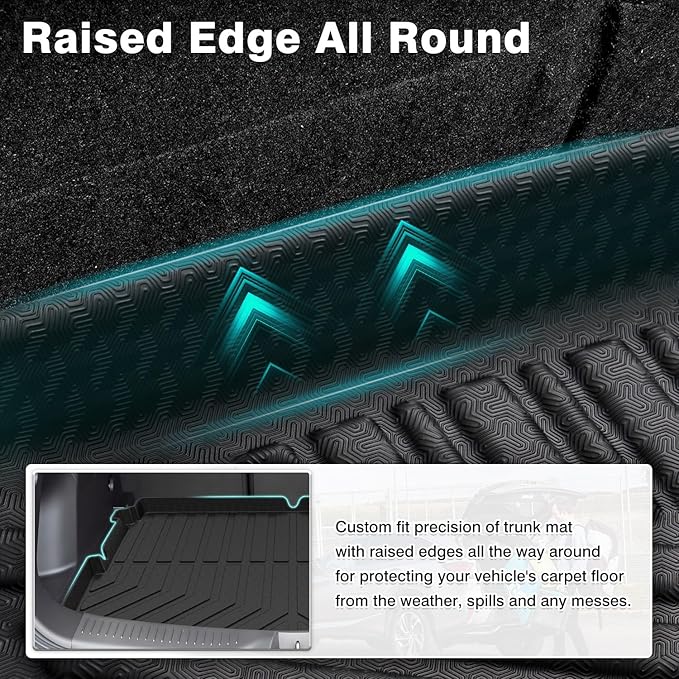 Mixsuper Custom Fit Cargo Liner for Buick Encore GX 2020-2024 2025 (Only Fits Models W/Cargo in Lower Position) All Weather Rear Trunk Liner Cargo Mat Black