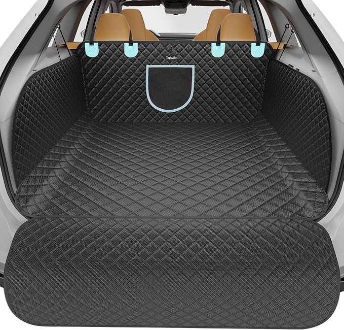 Tapizado SUV Cargo Liner for Dogs with Taller Side Panels, Waterproof Pet Trunk Cover with Anti-Scratch Oxford, Dog Seat Mat for SUV Van with Bumper Flap Protector, Non-Slip, Large Size Universal Fit