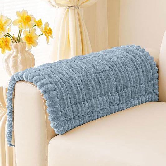Smiry Couch Cover for Dogs, Non Slip Washable Sofa Protector for Pets, Soft Furniture Cover for Pet, Stylish Sofa Covers, Cozy Protect Against Fur, Dirt & Everyday Messes (Haze Blue, 27.6" x 27.6")