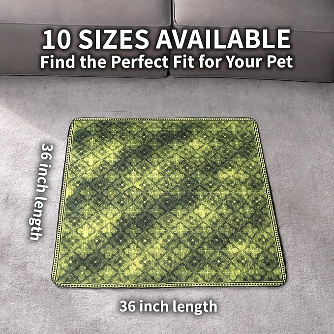 Dog Pee Pads Training Pads Upgrade Triple Thickness All-Purpose Super Absorbent & Leak-Proof, Quick Dry and Leak-Proof and Odor Control (Green/Multi, 36" x36"x2PCS)