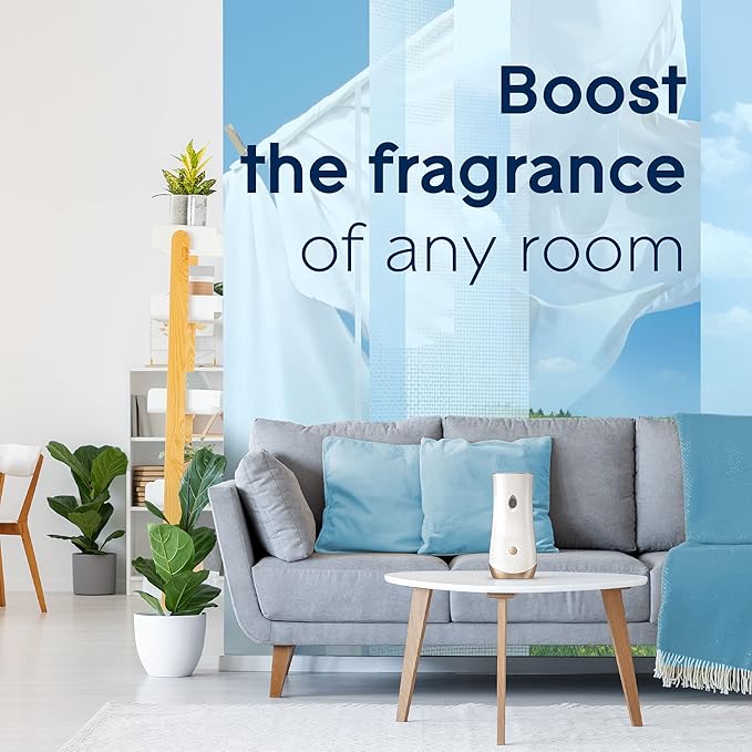 Glade Automatic Spray Refill and Holder Kit, Air Freshener for Home and Bathroom, Clean Linen, 6.2 Oz, 2 Count