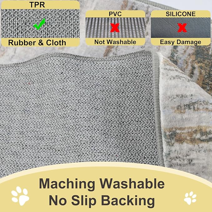 COMSLE Door Mat Soft Absorbent Indoor Front Entryway Rug Machine Washable Entrance Mats for Muddy Paws for Muddy Paws Non Slip Throw Rugs 24" x 48" Doormat for Inside Foyer Bedroom - Yellow