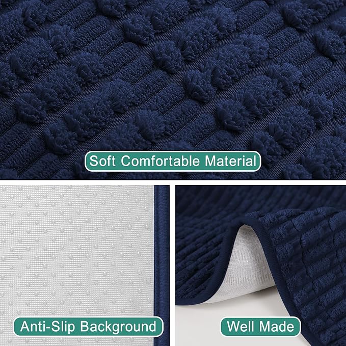 Foxdecor Couch Arm Covers Sofa Armrest Covers, Arm Chair Covers Set of 2, Non-Slip Arm Rest Cover for Sofa, Armchair Slipcovers Couch Protector. (Dark Blue 24x28 inch)