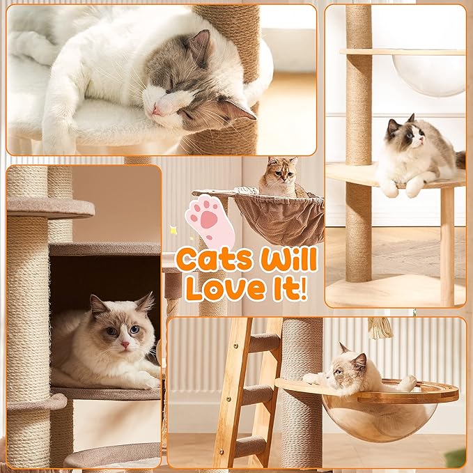 328FT/100M Cat Scratching Sisal Rope, 6mm Thick Natural Jute Rope for Scratch Posts, Cat Trees, DIY Projects, Sisal Rope for Scratcher with 2 Mouse Toys (Natural, 328ft)