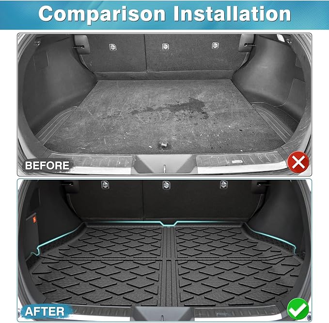 Mixsuper Cargo Liner for Toyota Venza 2021-2025 Cargo Mat All Weather Rear Trunk Liner Black